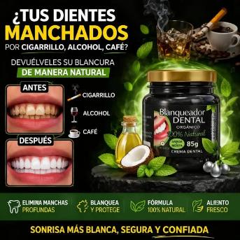 BLANQUEADOR DENTAL ORGANICO + ENVIO GRATIS