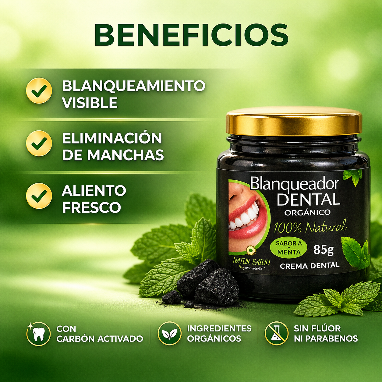 BLANQUEADOR DENTAL ORGANICO + ENVIO GRATIS